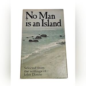 No Man is an Island Selected From The Writings of John Donne Vtg 1970 HCDJ Book